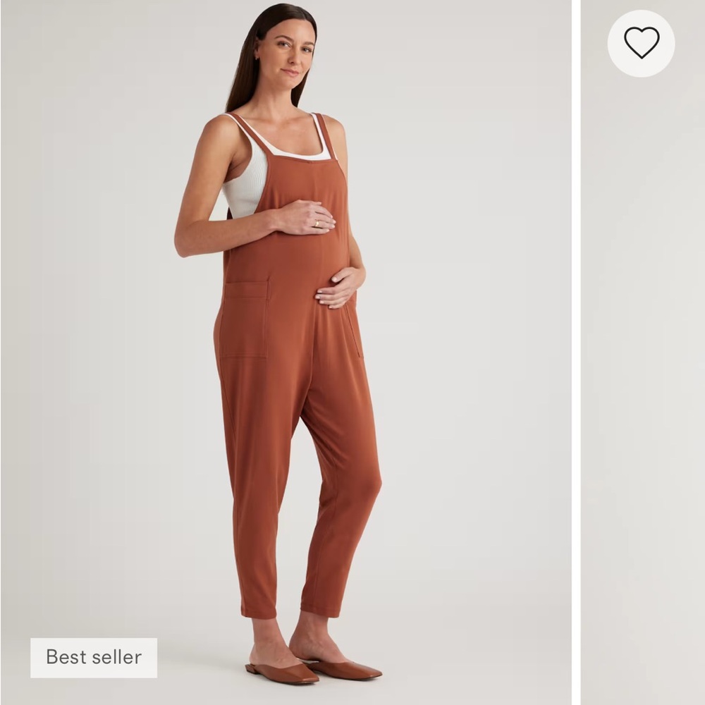 Quince organic cotton maternity overalls